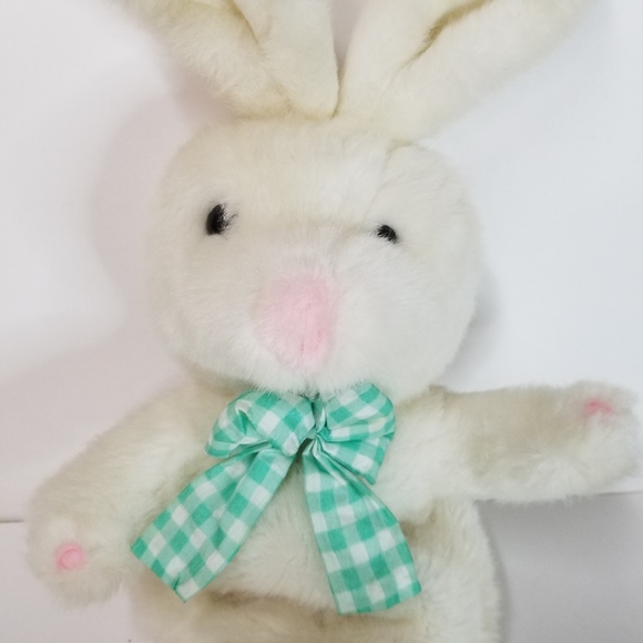 International‎ Silver White Bunny Rabbit Hand Puppet Stuffed Animal Vintage 1996 - Picture 3 of 13